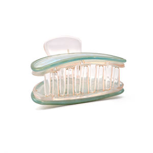 مشبك شعر YIYI عالي الجودة بتصميم شخصي، نصف دائري بحافة سوداء من البلاستيك PVC مقاس 6.5 سم، مشابك شعر بسيطة وأنيقة من حمض الخليك - Product Image 5