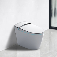 WC intelligent électrique automatique avec bidet intégré, couleur blanche, à poser au sol, ouverture automatique