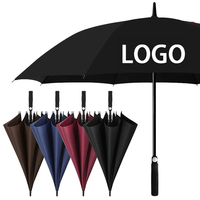 Parapluie de golf surdimensionné à ouverture automatique de 30 pouces en gros, promotionnel, personnalisé, résistant à la pluie et au vent, avec impressions de logo