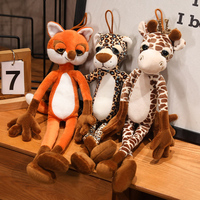 Nouveaux animaux de la forêt à bras longs en peluche tigre zoo animal en peluche câlin en peluche renard lion jungle animaux en peluche enfant cadeau