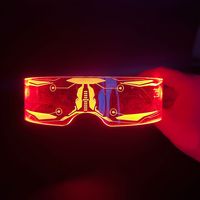 Lunettes Cyberpunk LED pour Fête Rave, Technologie de Mode, Matériau Acrylique, LED à Couleurs Changeantes, Double Contrôle, Batterie, Fête