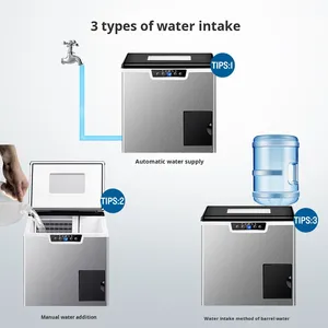 Machine à glace pilée carrée de comptoir tout-en-un pour usage commercial et domestique, avec réservoir d'eau de 1,7 L – Vente en gros - Product Image 3