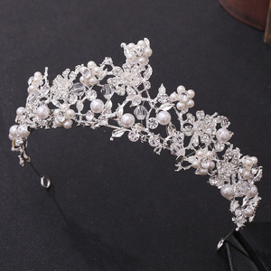 Diadème de mariée artisanal de luxe, de haute qualité, à fleurs, tendance Instagram, nouveau - Product Image 5