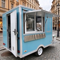 Chariot de restauration mobile extérieur personnalisé pour hot-dogs, tacos, barbecue et snacks