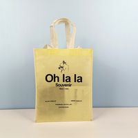 Sac fourre-tout non tissé recyclable écologique Sac de shopping de transport d'épicerie réutilisable Logo personnalisé Tissu Matériau Écran Motif Cadeaux