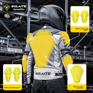 เสื้อแจ็คเก็ตขี่มอเตอร์ไซค์ฤดูร้อน ระบายอากาศได้ดี ผลิตจากผ้าฝ้าย % สำหรับขี่กลางแจ้ง ป้องกันการกระแทก สำหรับนักขี่มอเตอร์ไซค์  แบบตาข่าย - Product Image 1