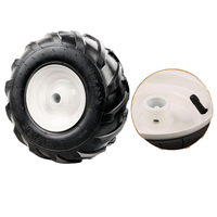 13x5.00-6 "roue en caoutchouc de pneu de barre 3-1/8" moyeu centré 1 "taille d'essieu jardin remorque cosse tracteur tondeuse à gazon ensemble de remplacement de pneu