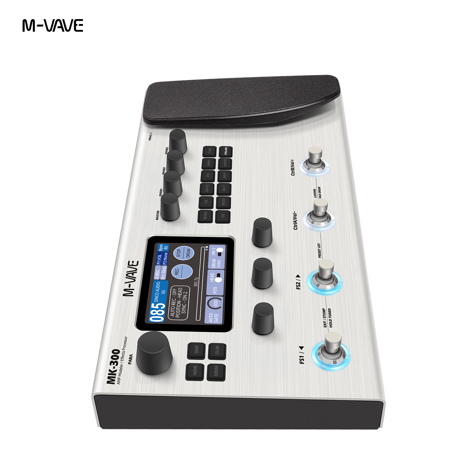 M-VAVE MK-300 Pedal - 360+ Effect Types Looper for Guitar