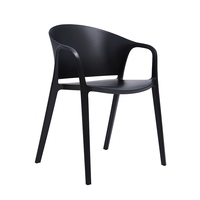 Chaise de salle à manger en plastique PP moderne, empilable, pour l'extérieur/l'intérieur, jardin et salon