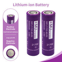 21700 INR21700-MU50 Sel Baterai Li-ion Isi Ulang 3.6V 5000mAh Maks 70A Full Tab 1500 Siklus Hidup untuk Baterai Penyimpanan Drone Robot