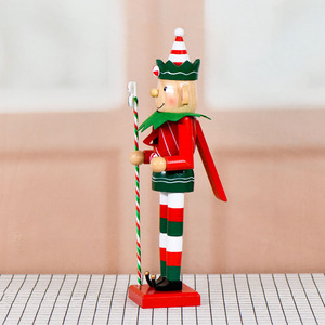 38cm handmade rắn gỗ giáng sinh <span class=keywords><strong>ELF</strong></span> <span class=keywords><strong>nutcracker</strong></span> với kẹo Sticker - Product Image 3