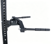 Barres parallèles en acier à largeur réglable, durables, pliables à 90°, barres de dips antidérapantes, accessoires pour barres de traction et rack de squat pour la remise en forme à domicile