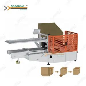 Soontrue fully automatic robotic case carton erector box packaging machine system price