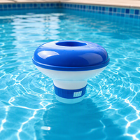 Outils de nettoyage de piscine, distributeur de comprimés de chlore flottant en plastique de 5 pouces pour piscine/spa, pour comprimés de 1 1/2 pouce