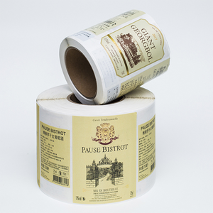 Custom Luxury Gold Foil Stamping logo Textured Paper Sticker <strong>Vodka</strong> Beer Wine Glass Bottles Adhesive <strong>Labels</strong> - Product Image 4