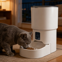 Comedero Inteligente WiFi para Mascotas, Dispensador Automático de Comida para Perros y Gatos con Control Preciso de Porciones, Doble Fuente de Alimentación y Cámara HD 2026