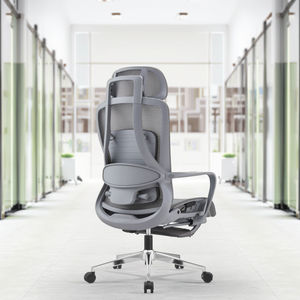 ग्रे एर्गोनोमिक लिफ्ट कुर्सी समायोज्य पु आधुनिक डिजाइन एल्यूमीनियम फुटरेस्ट प्लास्टिक पैरों को बढ़ाया गया आराम - Product Image 4