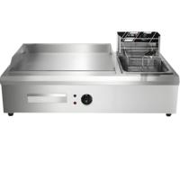 Plancha Eléctrica Comercial Todo en Uno de Acero Inoxidable, Equipo de Cocina para Hoteles y Restaurantes
