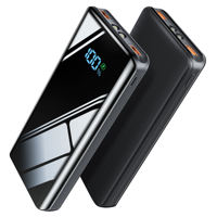 Banco de Energía Portátil de 16000mAh con 2 Cables, Pantalla Digital y Carga Rápida PD20W/SCP22.5W, Puerto Tipo-C/L