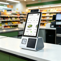 Terminal Punto de Venta con Pantalla Táctil Android de 10.1 Pulgadas, Sistema POS Todo en Uno, Caja Registradora, Reconocimiento Facial, Pago NFC, Comercio Minorista