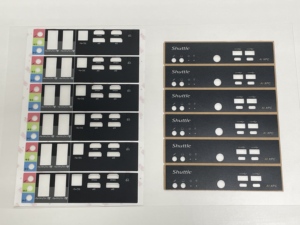 สติกเกอร์ปุ่มสัมผัสพิมพ์ลายบนแผงควบคุม/อิเล็กทรอนิกส์ PVC และ PC รุ่น HW แบบกำหนดเอง ผลิตในประเทศจีน - Product Image 3