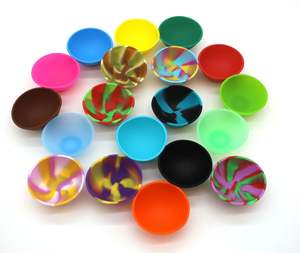 批发迷你彩色15g 67毫米硅胶罐容器硅胶碗烟罐容器储物碗 - Product Image 1