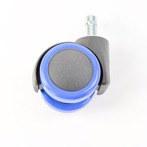 Rodízios para Cadeira de Escritório Azuis de Design Moderno 50mm com Freio, Nylon PU e Rolamento de Esferas, Peça Giratória para Móveis Azul - Product Image 5