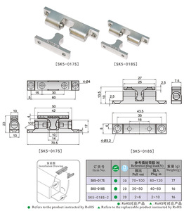 Bouton de sol moderne en acier inoxydable pour ascenseur d'hôtel SK5-017S, support de porte avec loquet magnétique et butée de porte en caoutchouc - Product Image 6