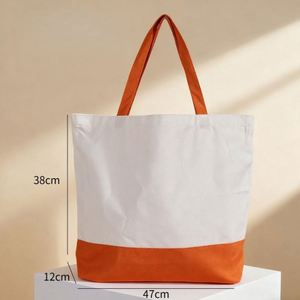 Soft Touch Promotional Eco Friendly Reusable Canvas Tote with Holiday Printing Canvas Gift <b>Bags</b> - Product Image 5