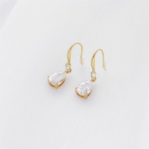 Simple Fashion 18k Gold Plated Ear <b>Hook</b> <b>Earring</b> Waterdrop Diamond Pendant <b>Earring</b> - Product Image 1