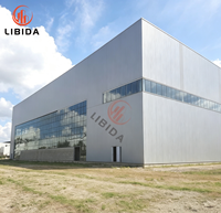 Almacén de Estructura de Acero Prefabricado Real Project, Resistente al Viento, Nieve y Terremotos, Taller Industrial