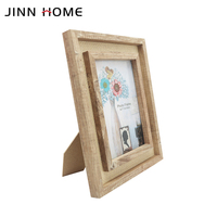 Jinnhome-marco de fotos pequeño de madera, 5x7 pulgadas, ratán, para pared del hogar o Decoración de mesa