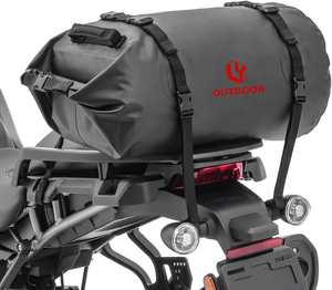 Top vente 30L 50L moto sac sec sac polochon PVC bâche étanche rouleau mode fermeture éclair pour voyage moteur siège queue sac - Product Image 6
