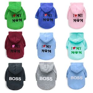 Vêtements pour animaux de compagnie en gros : Sweats à capuche pour chiens et chats avec motif lettres, Manteaux pour chiens et chats, et Sweats à capuche 'Love MOM' pour chiens et chats, pour le printemps, l'automne et l'hiver. - Product Image 2
