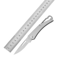 Ensemble de couteaux de survie multi-usages pliables en acier inoxydable, légers, compacts, portables, durables, 38g, avec étui pour le camping