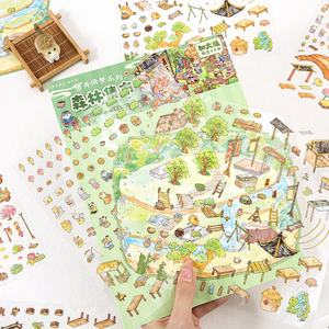 See Eslite Market Well Dream Series-Pegatina de paisaje grande Estéreo creativo 3D Cuenta de mano Diy Scene Sticker - Product Image 4
