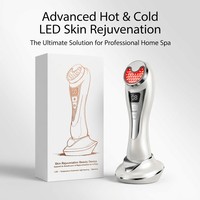 Masajeador Facial de Doble Función Frío y Caliente, Estimulador de Colágeno, Antienvejecimiento, Blanqueador, Reparador de Quemaduras Solares, Instrumento de Masaje para la Piel en Casa
