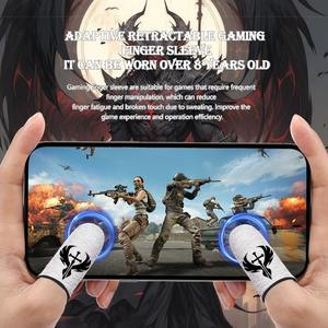 Du bout des doigts en tissu argenté, absorbant la sueur et antidérapant, empêche les contacts accidentels, un must pour les jeux mobiles e-sports - Product Image 2