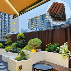 WPC Bảng điều khiển tường hàng rào bằng gỗ riêng tư hàng rào Bảng điều khiển Slatted co-đùn Kỹ Thuật Sân hàng rào - Product Image 2