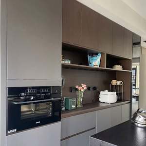 Meuble buffet en bois personnalisable pour salle à manger, armoires de présentation, ensembles d'armoires de salle à manger modernes - Product Image 1