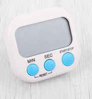 Minuteur de cuisine compact de marque originale avec interrupteur d'alimentation, rappel électronique et chronomètre
