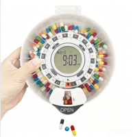 Boîte à pilules électronique intelligente avec carte SIM, en ABS, système de surveillance à distance des médicaments, 21 compartiments amovibles, verrouillage par clé, rappel vocal