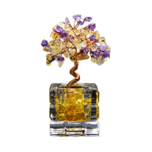 <b>Crystal</b> <b>Tree</b> Glass Cube Resin Epoxy Craft Desktop Office Ornament Home Decoration Personal Gift - Product Image 5