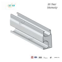 Rail solaire en aluminium XR anodisé AL6005 pour système de montage sur toit avec pince intermédiaire, pour toiture trapézoïdale en tôle, longueur personnalisée ART SIGN