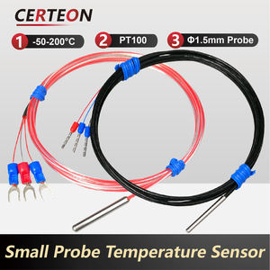 مجس <span class=keywords><strong>PT100</strong></span> مدمج مقاوم للماء ثلاثي الأسلاك فائق النحافة من الفولاذ المقاوم للصدأ حساس درجة الحرارة - Product Image 3