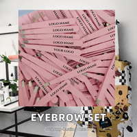 Pinzas para Cejas de Acero Inoxidable Reutilizables Hechas a Mano de Marca Privada, Estilo Clásico, Juego de Herramientas para Extensión de Pestañas, Tijeras Puntiagudas