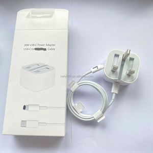<span class=keywords><strong>Chargeur</strong></span> Mural Portable à Charge Rapide PD 20W USB-C Type-C en Gros pour <span class=keywords><strong>iPhone</strong></span> 16 15 14 13 12 <span class=keywords><strong>11</strong></span> <span class=keywords><strong>Pro</strong></span> Max avec Câble (Prises US EU UK) - Product Image 3