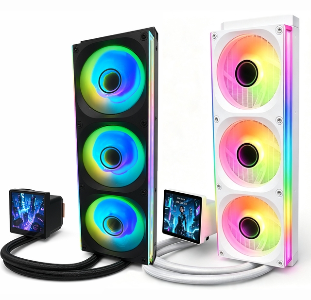 VC360 4.0 LCD CPU Liquid Cooler 360 AIO Magnetic Screen Detachable Starry Mirror Pump Head ARGB PWM for LGA 1700 1851 AM5 Gaming