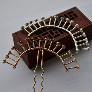 Épingle à cheveux de style antique, 16 pièces, en cuivre inaltérable, accessoire de coiffure de mariage de style chinois - Product Image 1