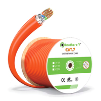 Câble de transmission rapide Cat7 23AWG en cuivre/CCA, câble réseau FFTP/SFTP Cat7, 4 paires, 305 m par rouleau, câble Ethernet Cat7
